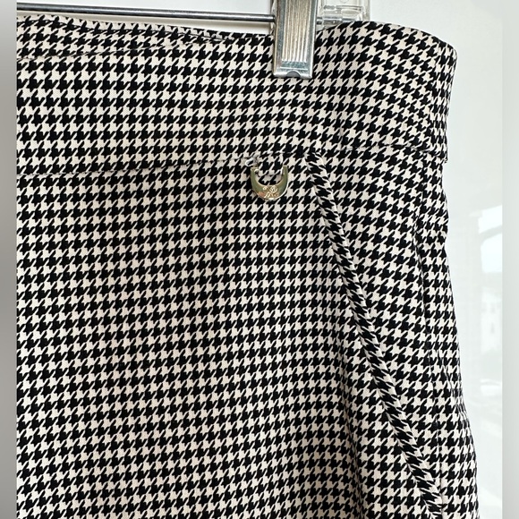 RAFAELLA Women’s Pull On Black & Tan Houndstooth Pants Size Slim Ankle 12 - Picture 2 of 6